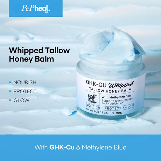 GHK-CU Whipped Tallow Honey Balm with Methylene Blue